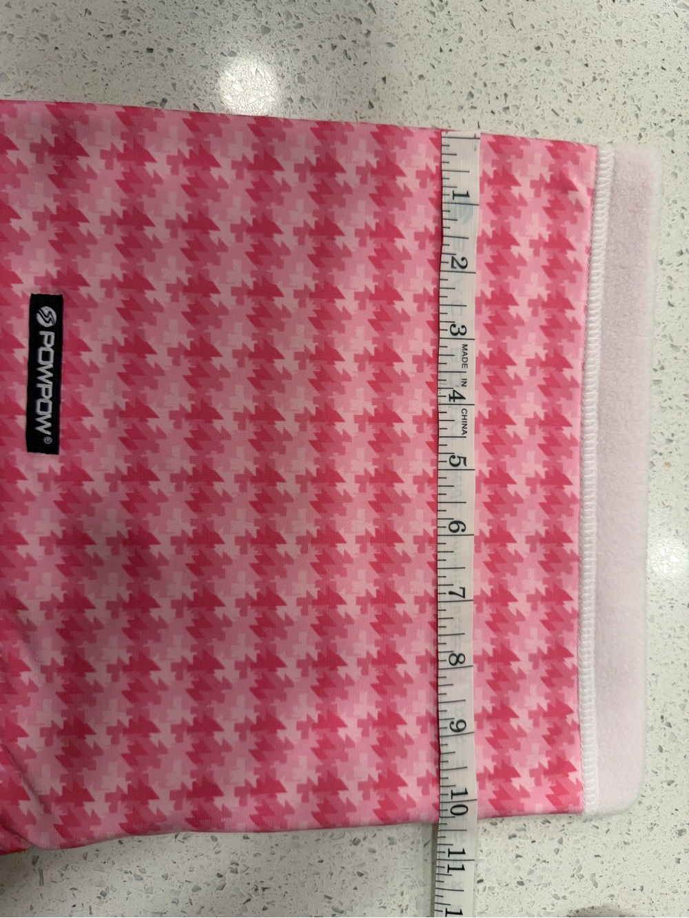 Kids Pink Powpow Houndstooth Neck Gaiter - Picture 4 of 5